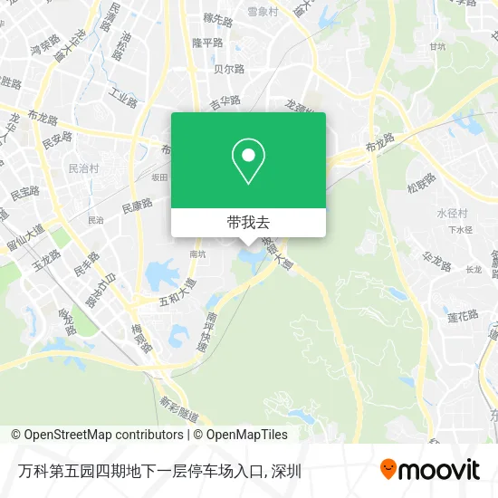 万科第五园四期地下一层停车场入口地图