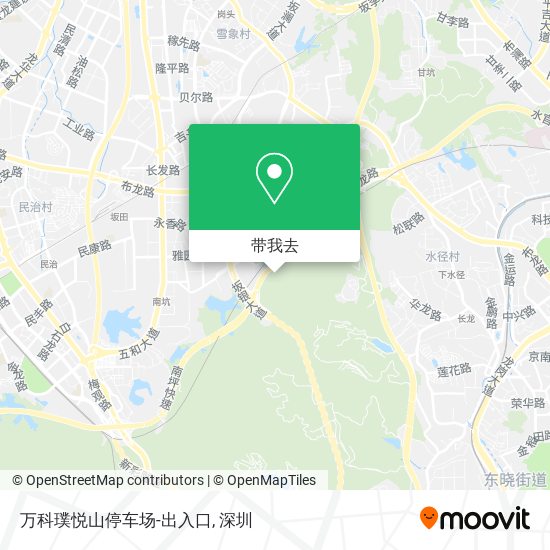 万科璞悦山停车场-出入口地图