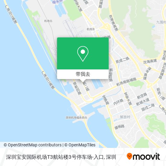 深圳宝安国际机场T3航站楼3号停车场-入口地图