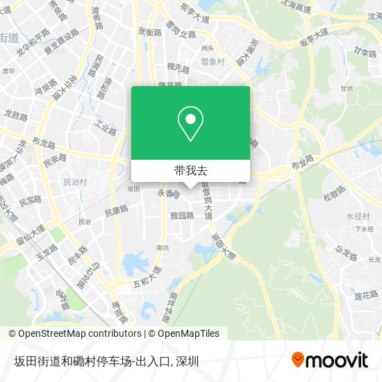 坂田街道和磡村停车场-出入口地图