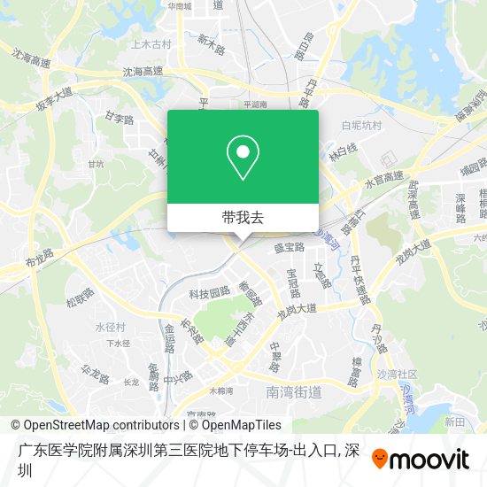 广东医学院附属深圳第三医院地下停车场-出入口地图
