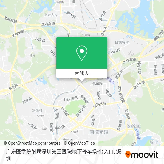 广东医学院附属深圳第三医院地下停车场-出入口地图