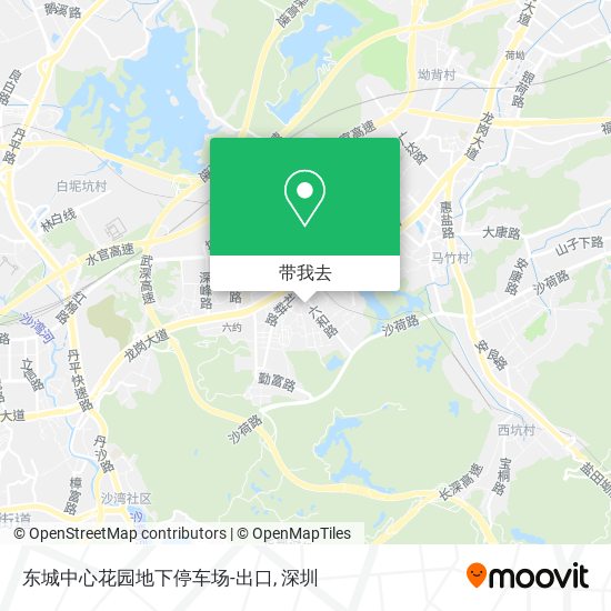 东城中心花园地下停车场-出口地图