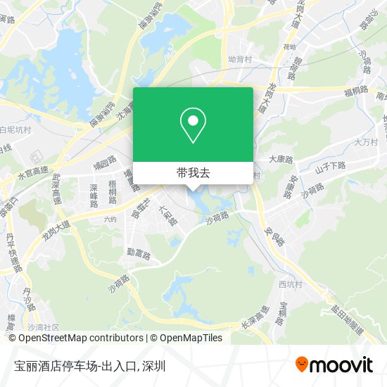 宝丽酒店停车场-出入口地图