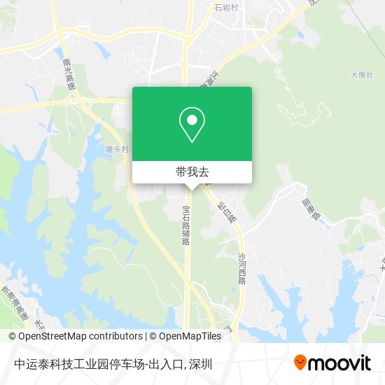 中运泰科技工业园停车场-出入口地图
