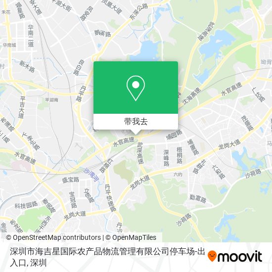 深圳市海吉星国际农产品物流管理有限公司停车场-出入口地图