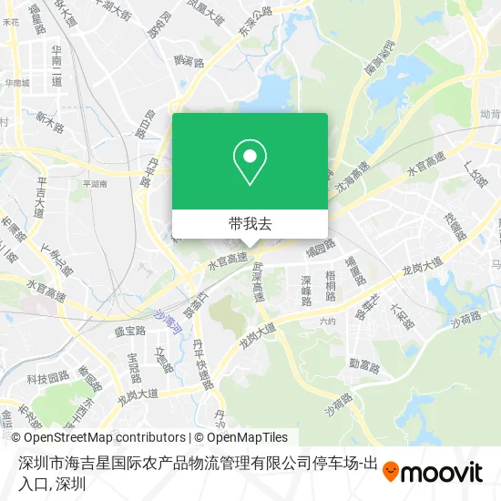 深圳市海吉星国际农产品物流管理有限公司停车场-出入口地图