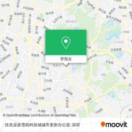 佳兆业坂雪岗科技城城市更新办公室地图