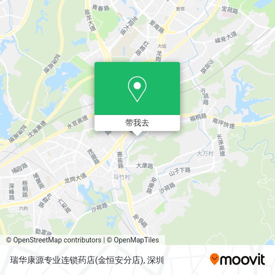 瑞华康源专业连锁药店(金恒安分店)地图