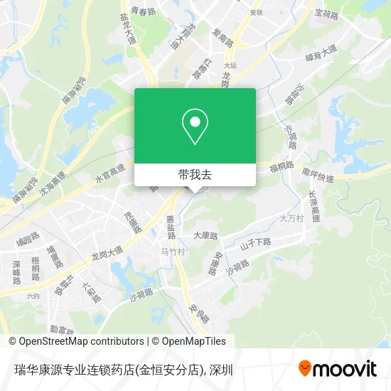 瑞华康源专业连锁药店(金恒安分店)地图