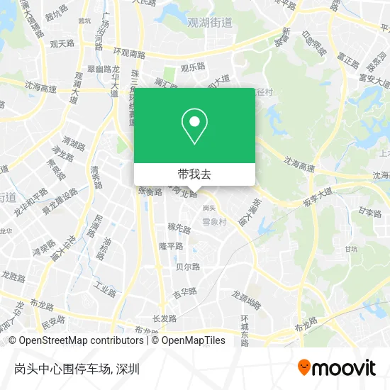 岗头中心围停车场地图