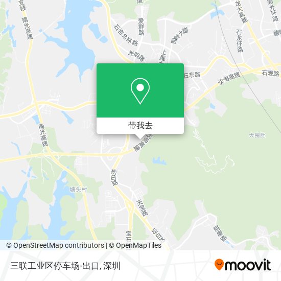 三联工业区停车场-出口地图
