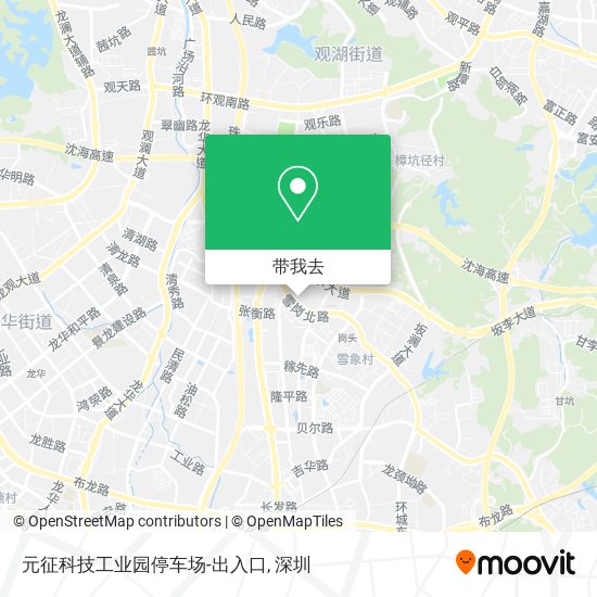 元征科技工业园停车场-出入口地图