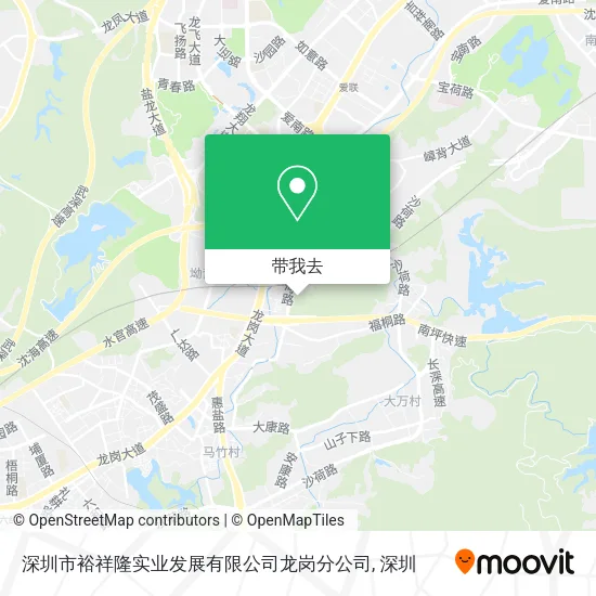 深圳市裕祥隆实业发展有限公司龙岗分公司地图