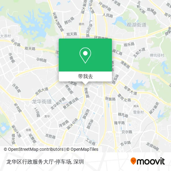 龙华区行政服务大厅-停车场地图