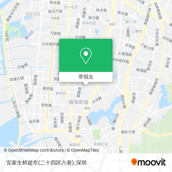 宜家生鲜超市(二十四区六巷)地图
