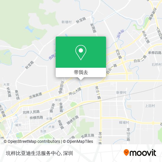 坑梓比亚迪生活服务中心地图