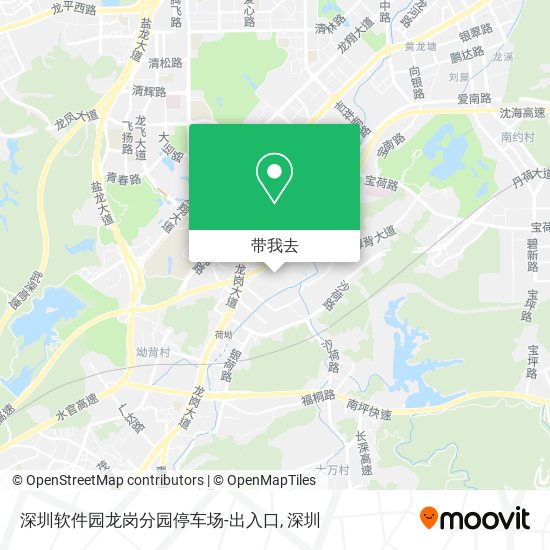 深圳软件园龙岗分园停车场-出入口地图