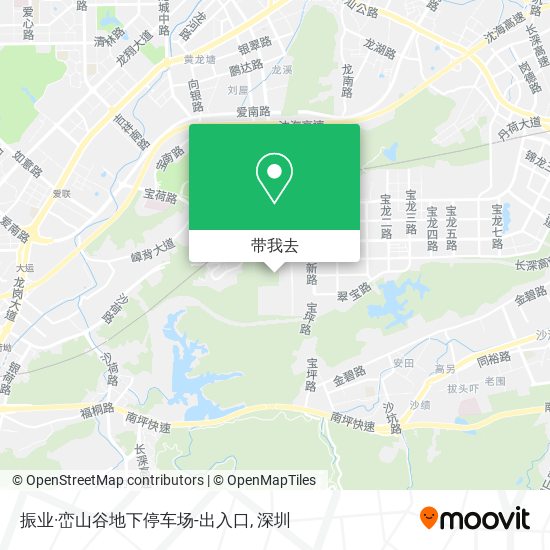 振业·峦山谷地下停车场-出入口地图