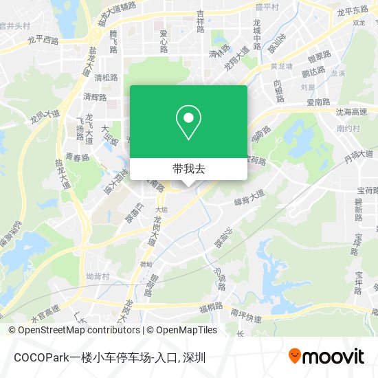 COCOPark一楼小车停车场-入口地图