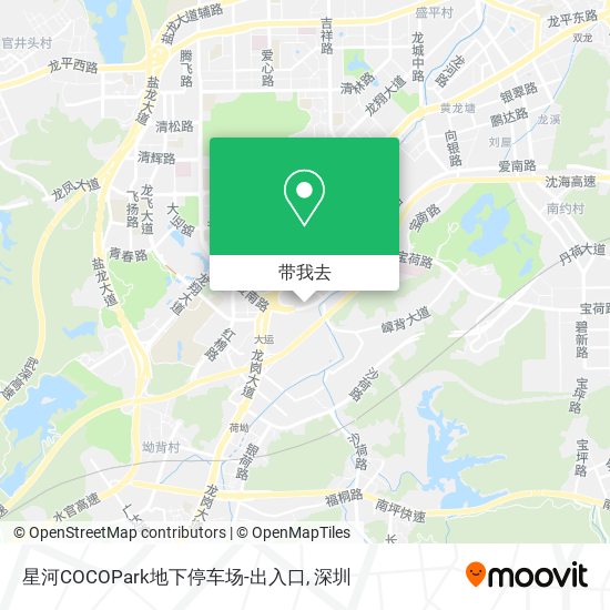 星河COCOPark地下停车场-出入口地图