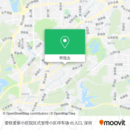 爱联爱新小区院区式管理小区停车场-出入口地图
