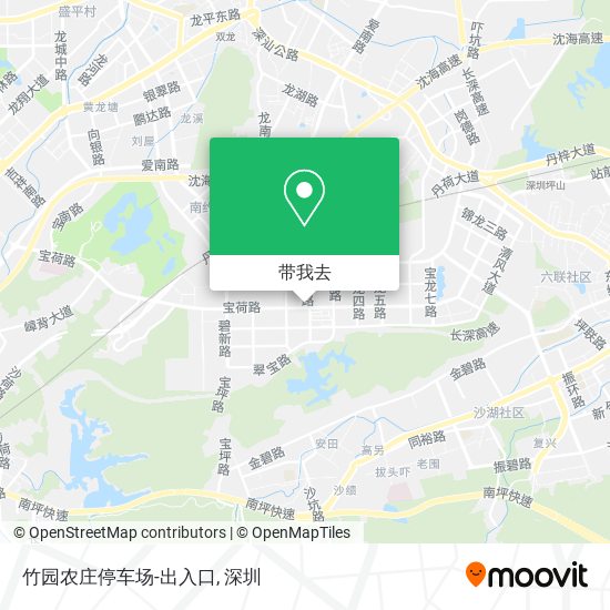 竹园农庄停车场-出入口地图