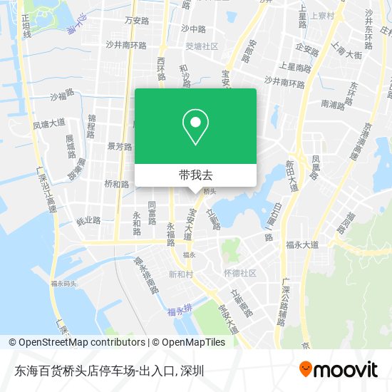 东海百货桥头店停车场-出入口地图