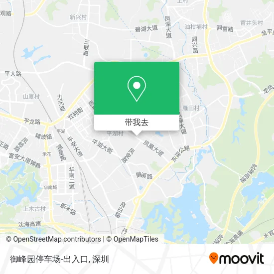 御峰园停车场-出入口地图