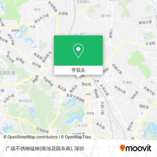 广成不锈钢锰钢(南油花园东南)地图