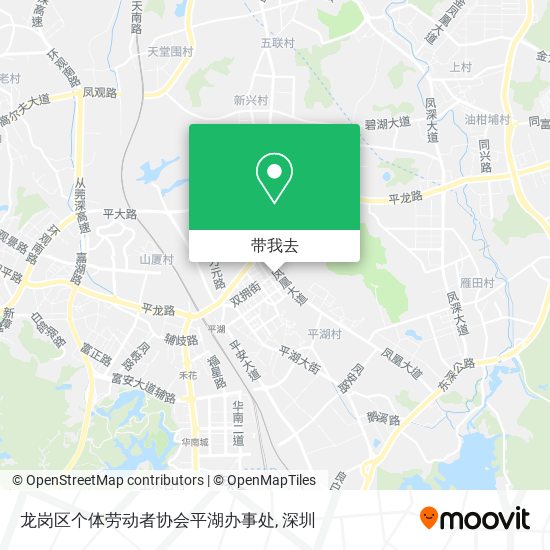 龙岗区个体劳动者协会平湖办事处地图