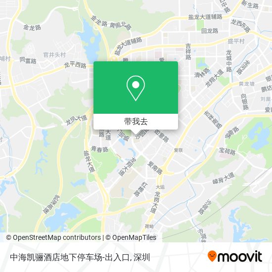 中海凯骊酒店地下停车场-出入口地图