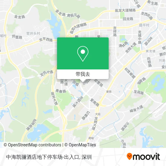 中海凯骊酒店地下停车场-出入口地图
