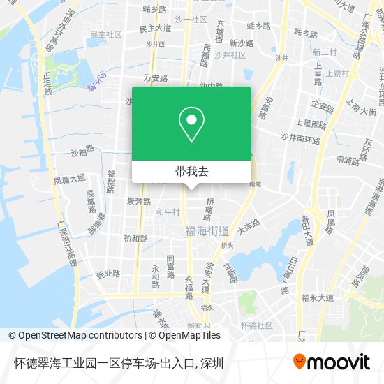 怀德翠海工业园一区停车场-出入口地图