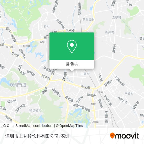 深圳市上甘岭饮料有限公司地图