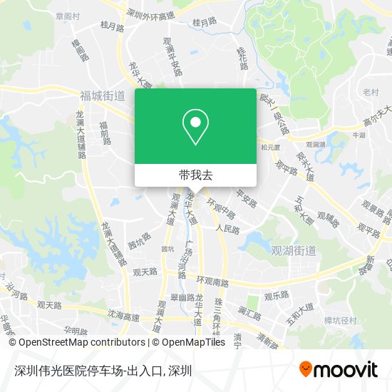 深圳伟光医院停车场-出入口地图