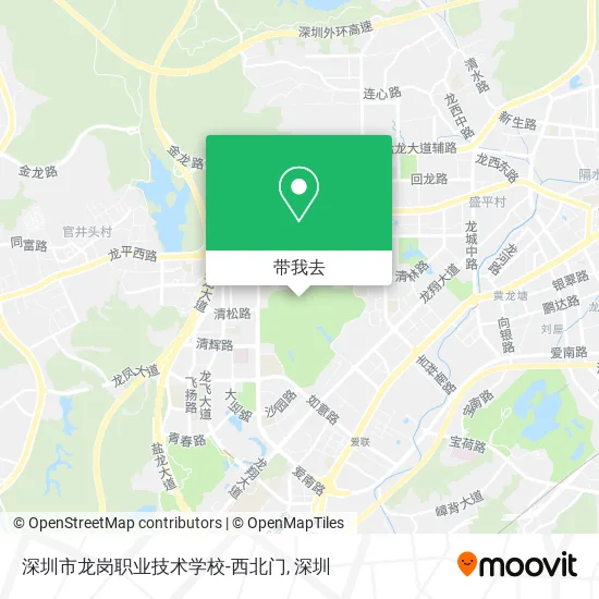 深圳市龙岗职业技术学校-西北门地图