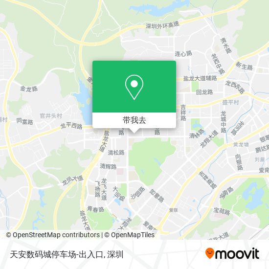 天安数码城停车场-出入口地图