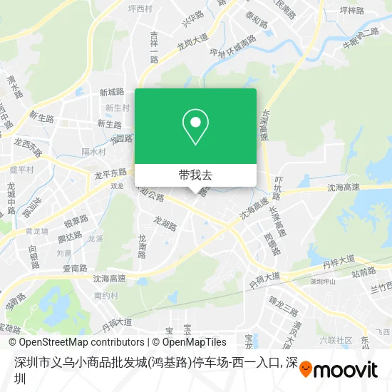 深圳市义乌小商品批发城(鸿基路)停车场-西一入口地图
