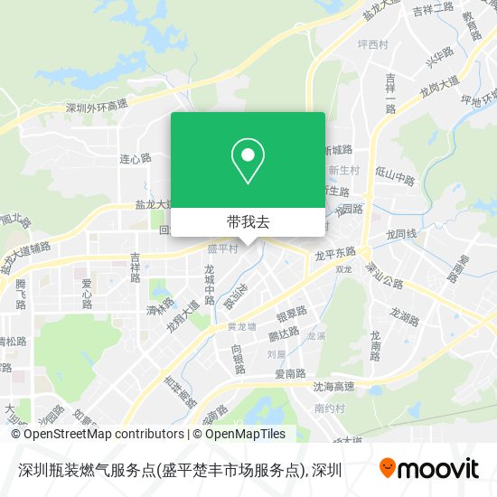 深圳瓶装燃气服务点(盛平楚丰市场服务点)地图