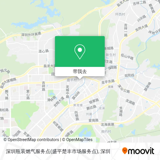 深圳瓶装燃气服务点(盛平楚丰市场服务点)地图