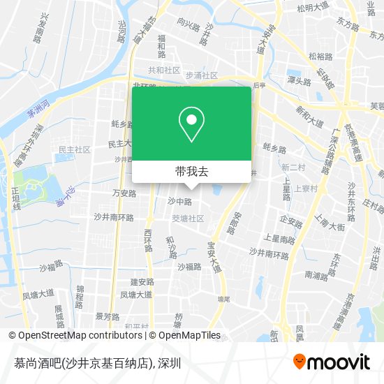 慕尚酒吧(沙井京基百纳店)地图