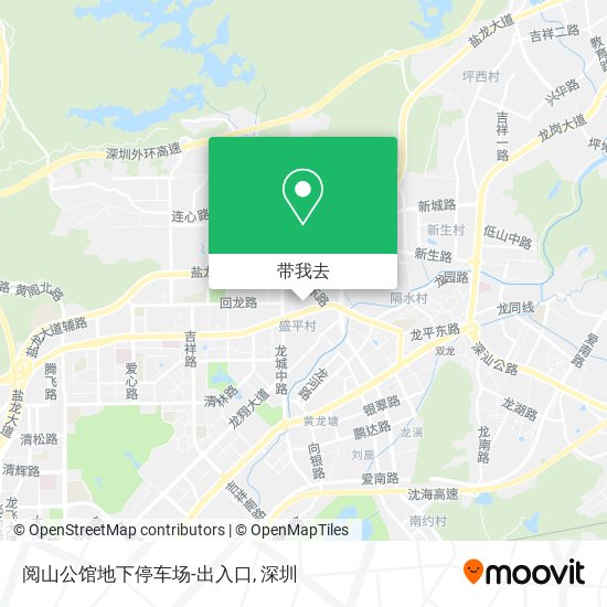 阅山公馆地下停车场-出入口地图