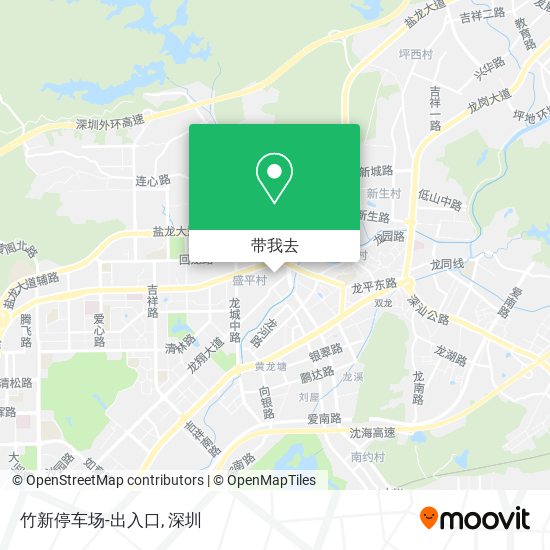 竹新停车场-出入口地图