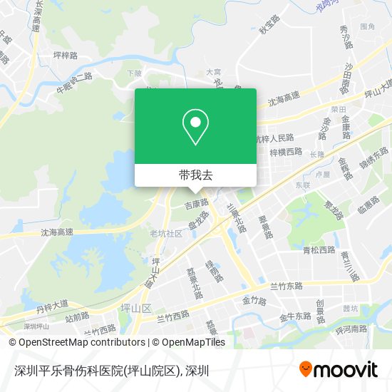 深圳平乐骨伤科医院(坪山院区)地图