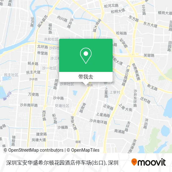 深圳宝安华盛希尔顿花园酒店停车场(出口)地图