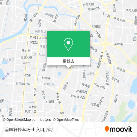 品味轩停车场-出入口地图