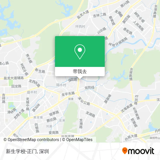 新生学校-正门地图