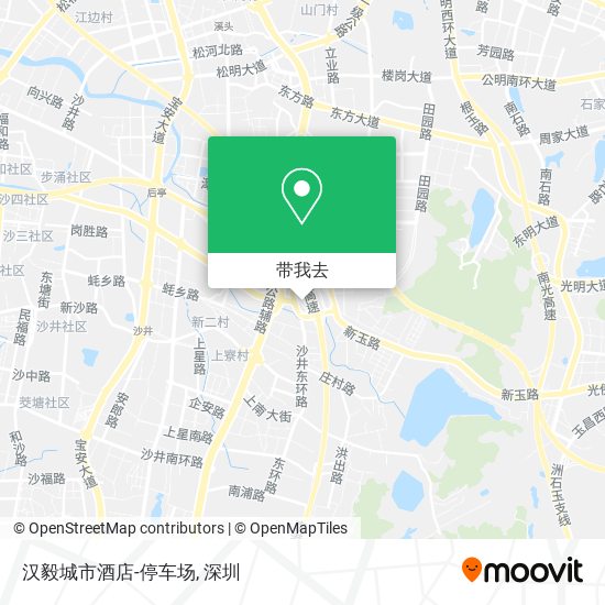 汉毅城市酒店-停车场地图