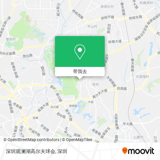 深圳观澜湖高尔夫球会地图